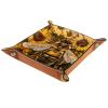 Bee Sunflowers Dice Tray Dice Rolling Tray Folding Dice Holder for Dice Games, Like RPG, DND and Other Table Games view 1