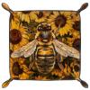 Bee Sunflowers Dice Tray Dice Rolling Tray Folding Dice Holder for Dice Games, Like RPG, DND and Other Table Games view 2