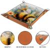 Bee Floral Dice Tray Dice Rolling Tray Folding Dice Holder for Dice Games, Like RPG, DND and Other Table Games view 3