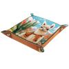 Alpaca and Cactus Dice Tray Dice Rolling Tray Folding Dice Holder for Dice Games, Like RPG, DND and Other Table Games view 1