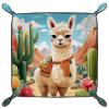 Alpaca and Cactus Dice Tray Dice Rolling Tray Folding Dice Holder for Dice Games, Like RPG, DND and Other Table Games view 2