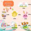 100PCS Easter Stickers, Cute Bunny, Eggs & Spring Crafts, Perfect Easter Basket Stuffers, Party Favors & DIY Craft Supplies, Durable, Reusable Easters Decorations view 3
