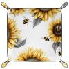Bees and Sunflowers Dice Tray Dice Rolling Tray Folding Dice Holder for Dice Games, Like RPG, DND and Other Table Games view 2