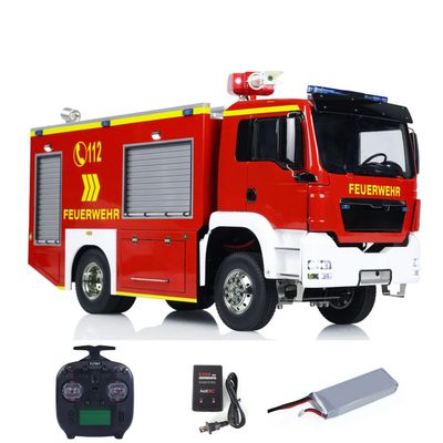 wheelfun 1:14 4X2 RC Fire Fighting Truck RTR Car Remote Control Fire Vehicle Model Sound Light System Motor Servo ESC