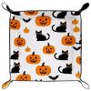 Halloween Pumpkins Cats Dice Tray Dice Rolling Tray Folding Dice Holder for Dice Games, Like RPG, DND and Other Table Games view 2