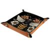 Bee Florals Dice Tray Dice Rolling Tray Folding Dice Holder for Dice Games, Like RPG, DND and Other Table Games view 1