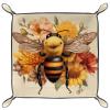 Bee Flowers Dice Tray Dice Rolling Tray Folding Dice Holder for Dice Games, Like RPG, DND and Other Table Games view 2