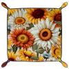 Sunflower Daisy Dice Tray Dice Rolling Tray Folding Dice Holder for Dice Games, Like RPG, DND and Other Table Games view 2