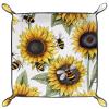 Bees Sunflowers Dice Tray Dice Rolling Tray Folding Dice Holder for Dice Games, Like RPG, DND and Other Table Games view 2