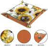 Bees Sunflowers Dice Tray Dice Rolling Tray Folding Dice Holder for Dice Games, Like RPG, DND and Other Table Games view 3
