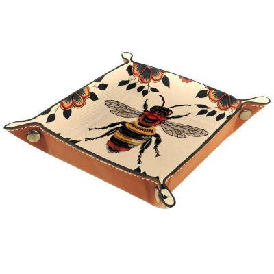 Bees Dice Tray Dice Rolling Tray Folding Dice Holder for Dice Games, Like RPG, DND and Other Table Games