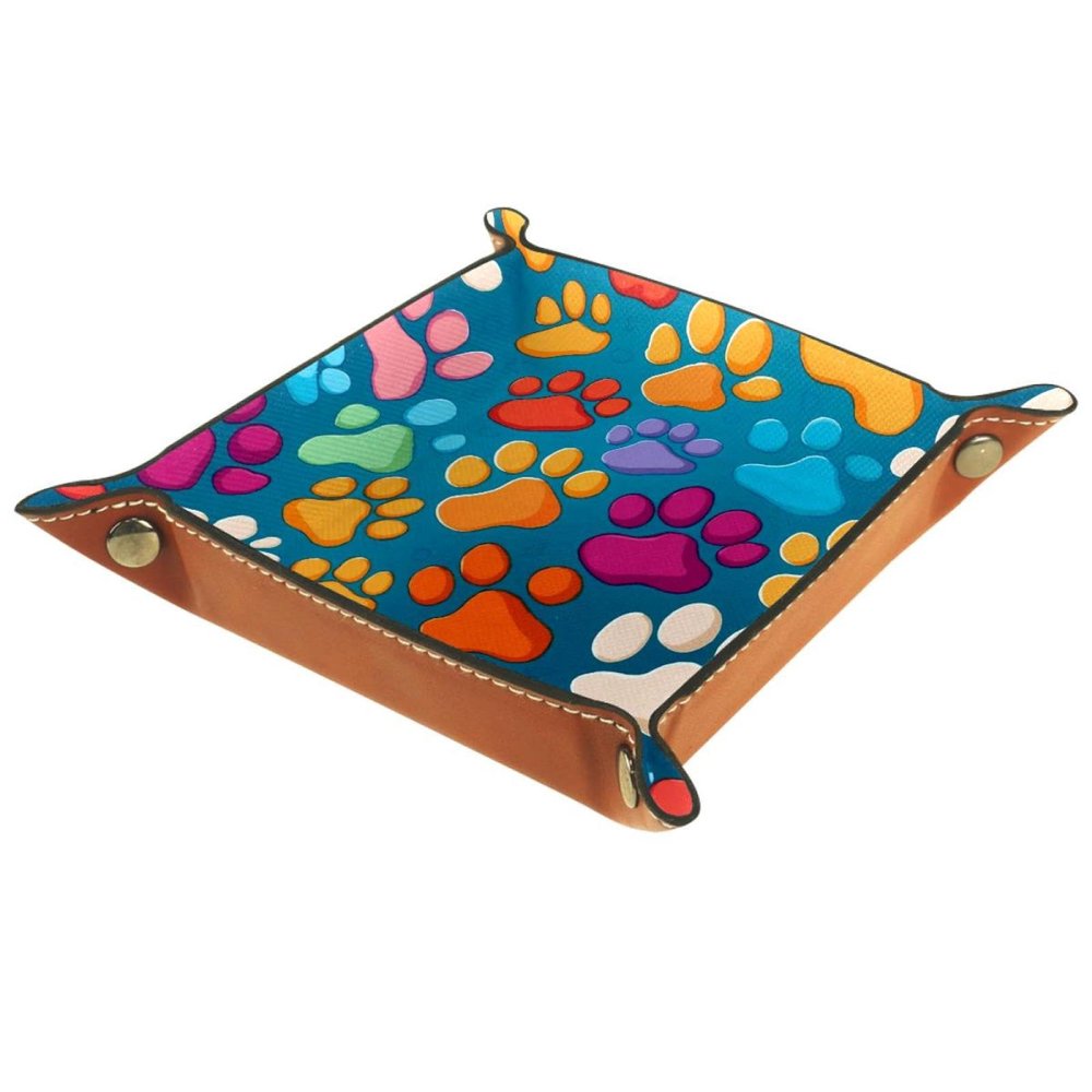 Animals Dog Paw Dice Tray Dice Rolling Tray Folding Dice Holder for Dice Games, Like RPG, DND and Other Table Games