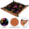 Colorful Mushroom Dice Tray Dice Rolling Tray Folding Dice Holder for Dice Games, Like RPG, DND and Other Table Games view 3