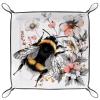 Bee Flowers Dice Tray Dice Rolling Tray Folding Dice Holder for Dice Games, Like RPG, DND and Other Table Games view 2