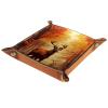 Autumn Forest Deer Dice Tray Dice Rolling Tray Folding Dice Holder for Dice Games, Like RPG, DND and Other Table Games view 1