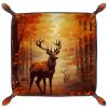 Autumn Forest Deer Dice Tray Dice Rolling Tray Folding Dice Holder for Dice Games, Like RPG, DND and Other Table Games view 2