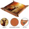 Autumn Forest Deer Dice Tray Dice Rolling Tray Folding Dice Holder for Dice Games, Like RPG, DND and Other Table Games view 3