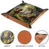 Horses Forest Flowers Dice Tray Dice Rolling Tray Folding Dice Holder for Dice Games, Like RPG, DND and Other Table Games view 3