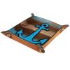 Anchor on Planks Rustic Dice Tray Dice Rolling Tray Folding Dice Holder for Dice Games, Like RPG, DND and Other Table Games view 1