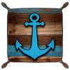 Anchor on Planks Rustic Dice Tray Dice Rolling Tray Folding Dice Holder for Dice Games, Like RPG, DND and Other Table Games view 2