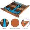Anchor on Planks Rustic Dice Tray Dice Rolling Tray Folding Dice Holder for Dice Games, Like RPG, DND and Other Table Games view 3