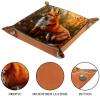 Autumn Tree Fox Dice Tray Dice Rolling Tray Folding Dice Holder for Dice Games, Like RPG, DND and Other Table Games view 3