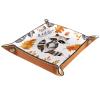 Autumn Raccoon Leaves Dice Tray Dice Rolling Tray Folding Dice Holder for Dice Games, Like RPG, DND and Other Table Games view 1