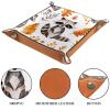 Autumn Raccoon Leaves Dice Tray Dice Rolling Tray Folding Dice Holder for Dice Games, Like RPG, DND and Other Table Games view 3