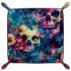 Galaxy Skull Florals Dice Tray Dice Rolling Tray Folding Dice Holder for Dice Games, Like RPG, DND and Other Table Games view 2