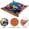 Galaxy Skull Florals Dice Tray Dice Rolling Tray Folding Dice Holder for Dice Games, Like RPG, DND and Other Table Games view 3
