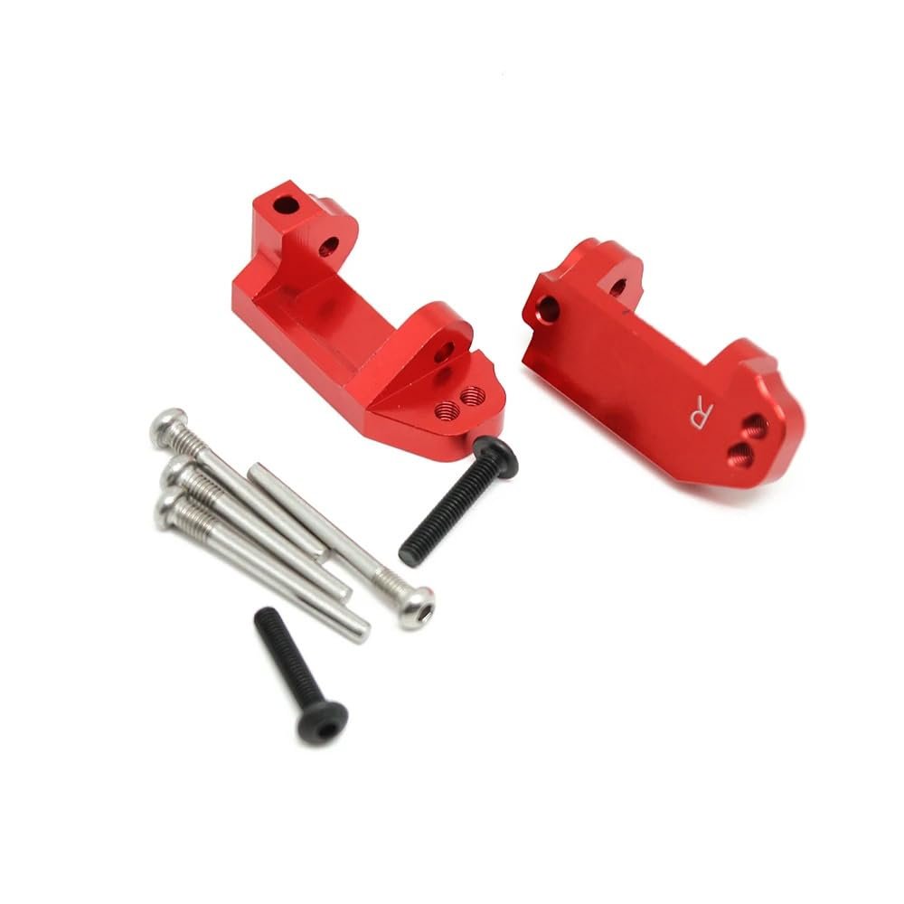 1/10 RC Aluminum Alloy Caster Blocks,Replaces Part 3632, for RC 1/10 Traxxas 2WD Slash, Stampede, Rustler, Nitro Slash (red)