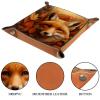 Autumn Fox Head Dice Tray Dice Rolling Tray Folding Dice Holder for Dice Games, Like RPG, DND and Other Table Games view 3