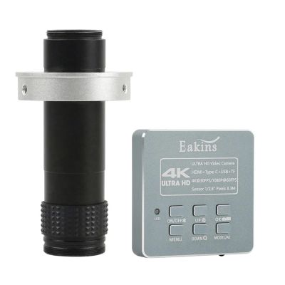 LIUZHENZHEN FHD 8.3MP 1080P 4K HDMI USB Sensor Industrial Electronic Digital Video Microscope Camera for Phone CPU PCB Soldering Repair(Long Focal 130x)