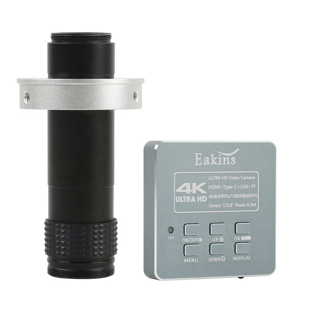LIUZHENZHEN FHD 8.3MP 1080P 4K HDMI USB Sensor Industrial Electronic Digital Video Microscope Camera for Phone CPU PCB Soldering Repair(Long Focal 130x)