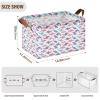 ALAZA Fish Dolphin White Rectangular Closet Storage Box Storage Bin Basket Storage Cube with Leather Handles Nursery Storage Laundry Hamper 2 Piece view 3