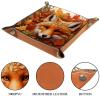 Autumn Fox Head Dice Tray Dice Rolling Tray Folding Dice Holder for Dice Games, Like RPG, DND and Other Table Games view 3