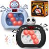 2pcs Christmas Pop Push Game Light Up Fidget Toy,Halloween Toys for Boys Grils Teens Age 3-12,Pop Bubble Sensory Toys,Halloween Party Favors Halloween Trick or Treat Gifts (Black-Blue) view 1