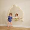 BZBRLZ Montessori Mirror with Bar, Baby Pull to Stand Toys, Easy Assembly Natural Frame, Adjustable Infant Mirror, Montessori Furniture for Toddler 6-18 Months-Natural view 1