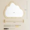 BZBRLZ Montessori Mirror with Bar, Baby Pull to Stand Toys, Easy Assembly Natural Frame, Adjustable Infant Mirror, Montessori Furniture for Toddler 6-18 Months-Natural view 3
