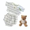 Clothes for Bumbly Bear,Doll Striped Clothes Set,Stuffed Animal Outfits Fits,14-16Inch Teddy Bear Clothes, Clothes only Without Doll.(2pc Includes 1 Striped Tee,1 Striped Shorts ) view 1