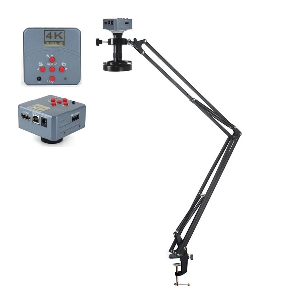 LIUZHENZHEN 48MP 4K 60FPS 1/2" 1080P HDMI USB Industrial Video Digital Microscope Camera 130X Zoom C Mount Lens USB-PC Output Resolution 4K