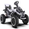 24V Ride on Toy for Big Children, Kids' Electric Vehicles Outdoor Race Toy with 4 Strong Motors Total 300W Bluetooth Speaker and 24V 7AH Big Battery, Adjustable Seat, Electric Cars (White) view 1