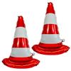 2PCS Self standing Racing Traffic Cones Foil Balloon car balloons for birthday boy race Themed party Baby Shower traffic cones party race track Decorations Supplies view 1