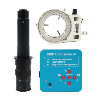LIUZHENZHEN 1080P 60FPS 2K 4800W 48MP HDMI USB 16G TF Industrial Electronic Digital Video Microscope Camera Magnifier for Phone PCB Repair(LED with 300x)