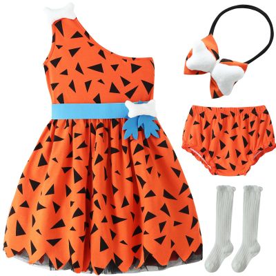 Baby Halloween Costumes Family 2025 Caveman Mommy and Me Toddler Newborn Girls Kids Outfit,12-18 Months Orange