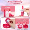 Woumserta Girl Gifts Basic Pretend Makeup for Little Girls 3-5, Play Makeup for Kids 3-5, Fake Makeup Set Toys for 3 4 5 6 7 Year Old Girls, Toddler Makeup Kit with Fake Make up Toys Gifts view 4