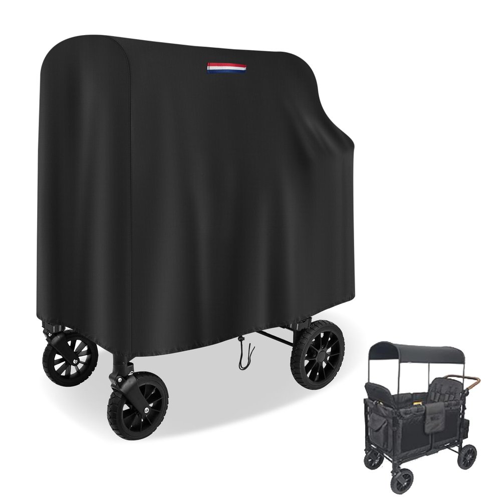 POMER Stroller Wagon Cover for WONDERFOLD W2 Original,Outdoor Waterproof 420D Wagon Cart Cover with Handle Adjustable Drawstring-33Lx30 Wx43 H