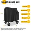 POMER Stroller Wagon Cover for WONDERFOLD W2 Original,Outdoor Waterproof 420D Wagon Cart Cover with Handle Adjustable Drawstring-33Lx30 Wx43 H view 2