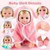 SUKIPIN Baby Doll Bath Set, Bathtub Baby Doll Playset for Todders, Valentines Day Gifts for 3 4 5 Year Old Girls, Easter Basket Stuffers for Toddlers Kids (Bathtub Set) view 4