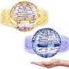 ATHLERIA 2 Pcs Flying Orb Ball Toys(Blue+Gold) Soaring Hover Boomerang Spinner Hand Controlled Mini Drone for Kids Adults Outdoor Indoor view 1
